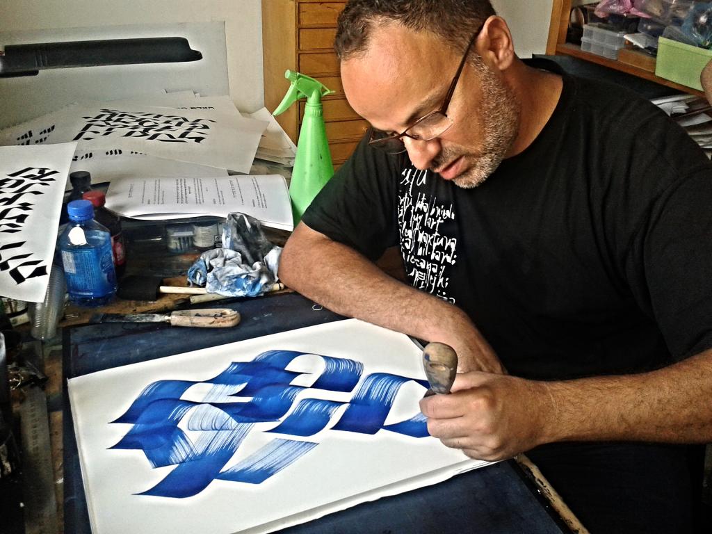 Michel D'anastasio dans son atelier ((©Photo: Haim Ouizemann)