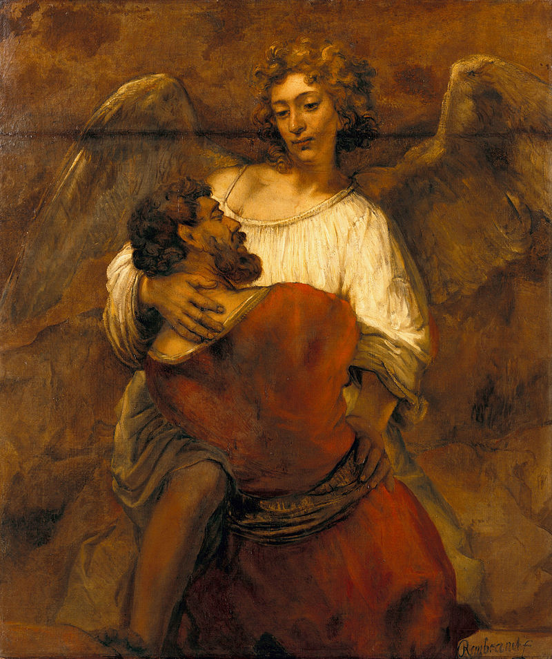 "Jacob lutte contre l'ange" Rembrandt
