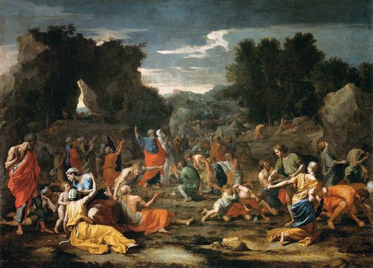 Nicolas Poussin, Les Israélites recueillant la manne dans le désert