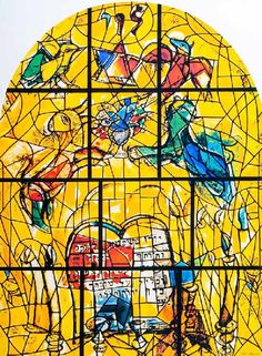 La tribu de Levi, vitrail de Chagall (Hôpital Hadassa).